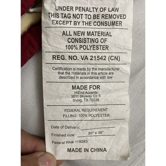 Hiend Accents Two Pillow Sharm Case Zippered - Picture 5 of 5